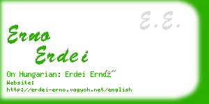 erno erdei business card